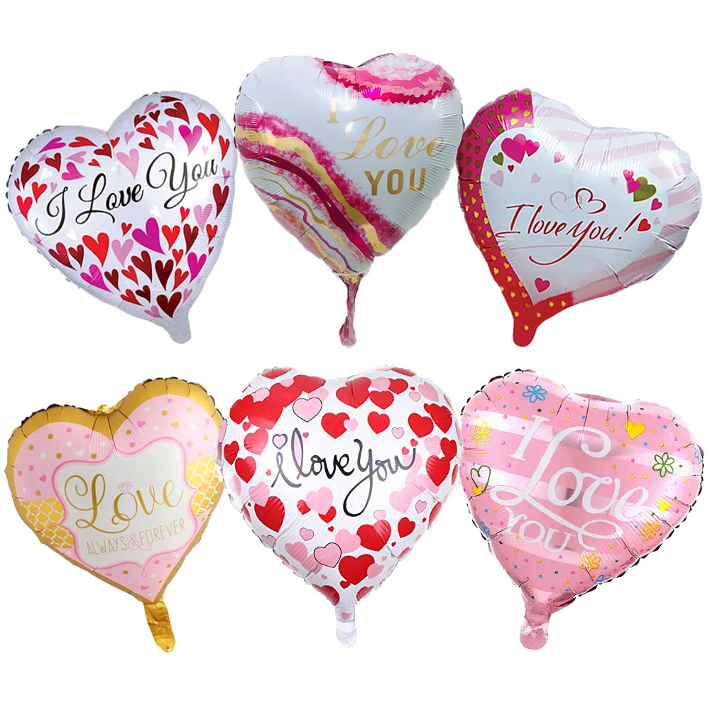 Heart Shaped Foil Balloons For Valentine's Day