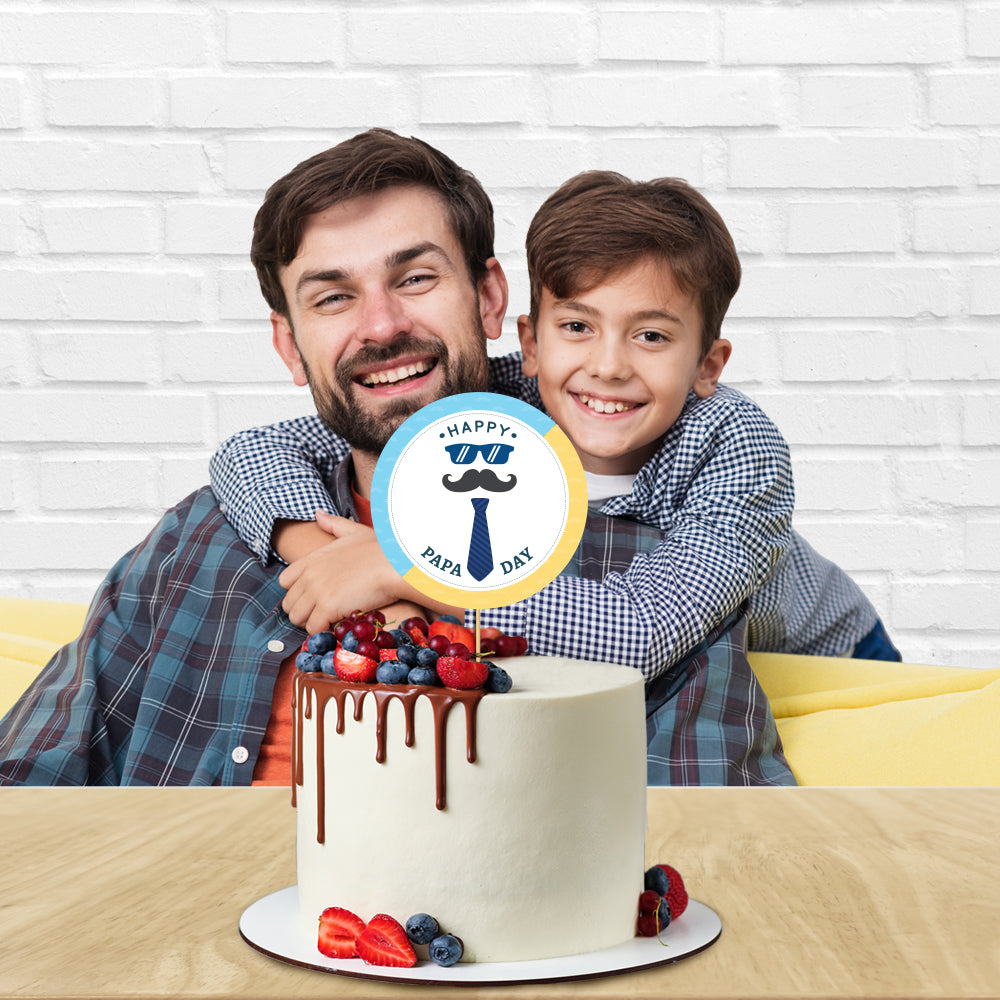 Happy Papa Day Cake Topper