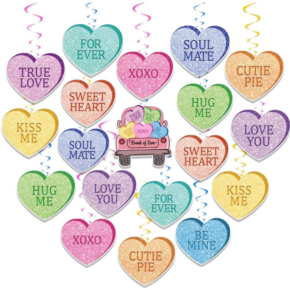 Swirls Hearts For Valentine's Day