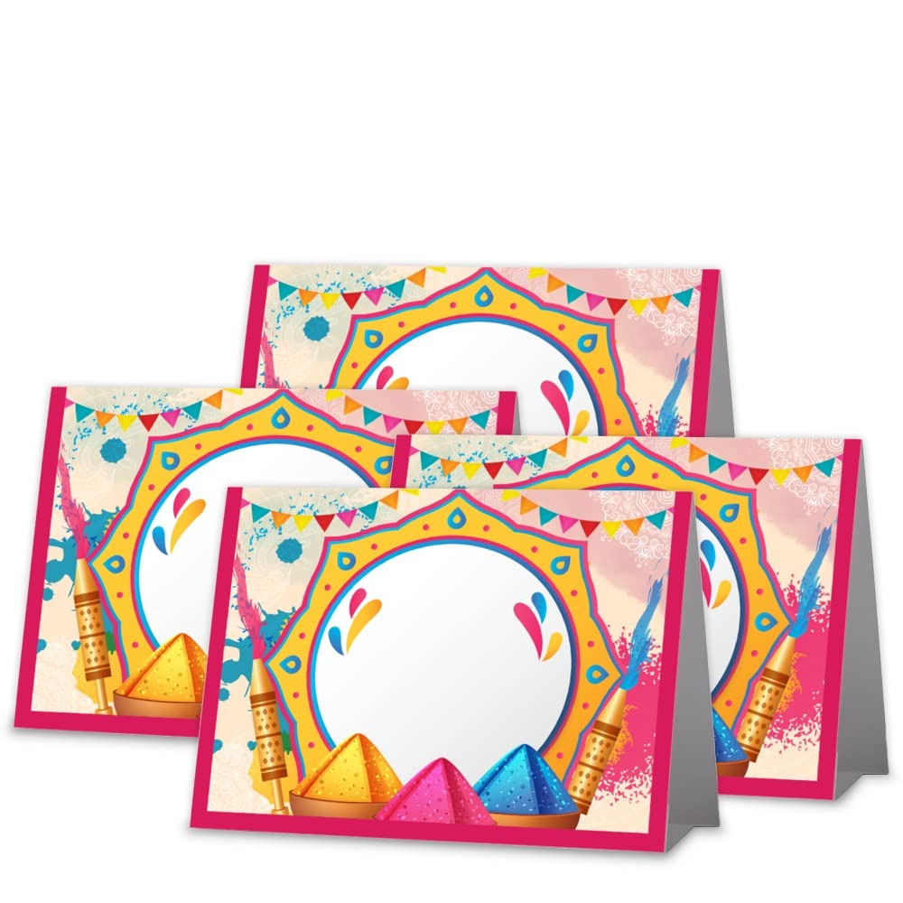 Tent Style Food Tags For Holi Party