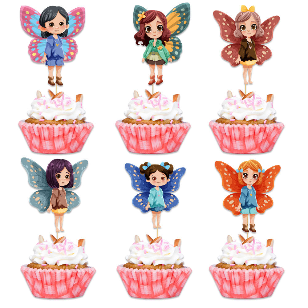 Butterfly Bliss Theme Cupcake Toppers