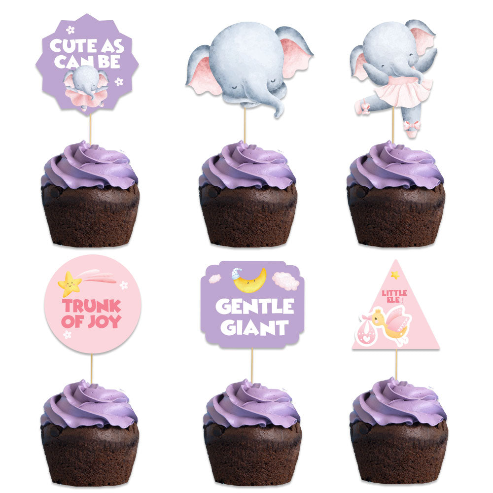 Baby Trunk Theme Cupcake Toppers