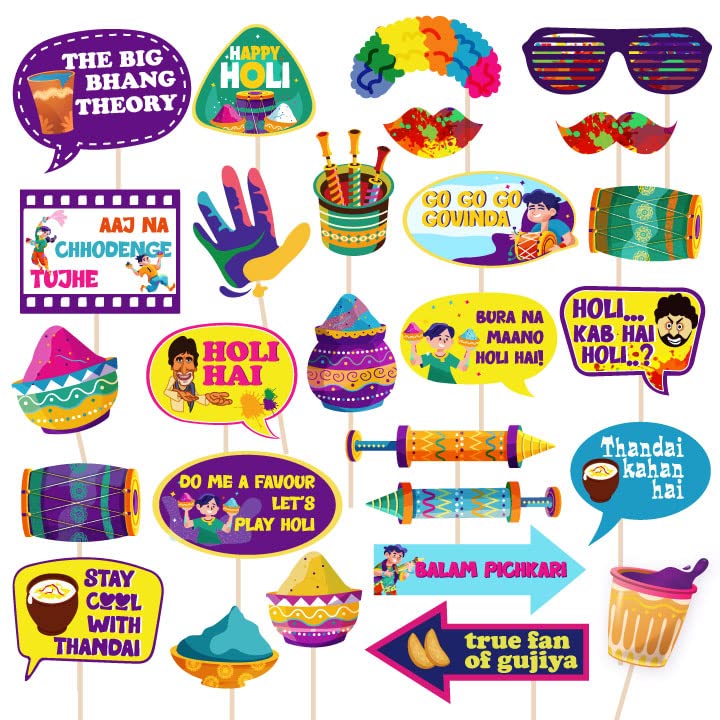 Photobooth Props For Holi - Type 3