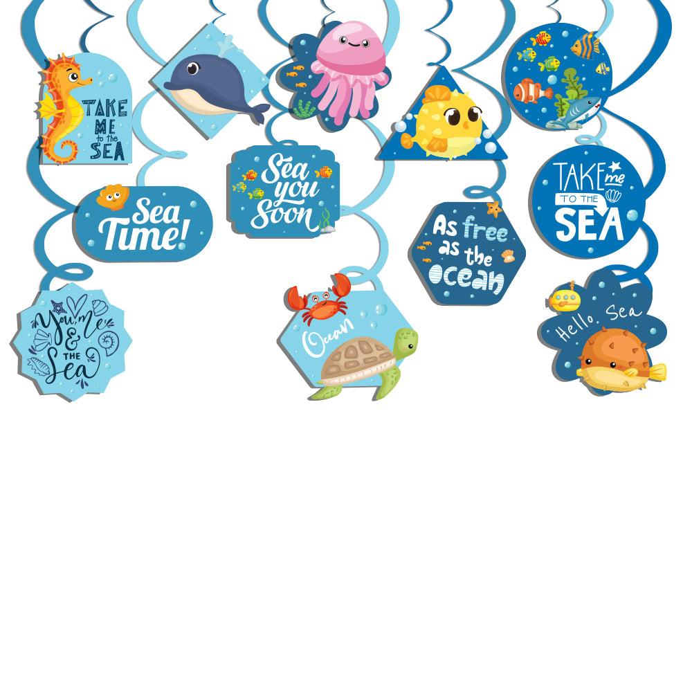 Splashy Ocean Fun Theme Swirls