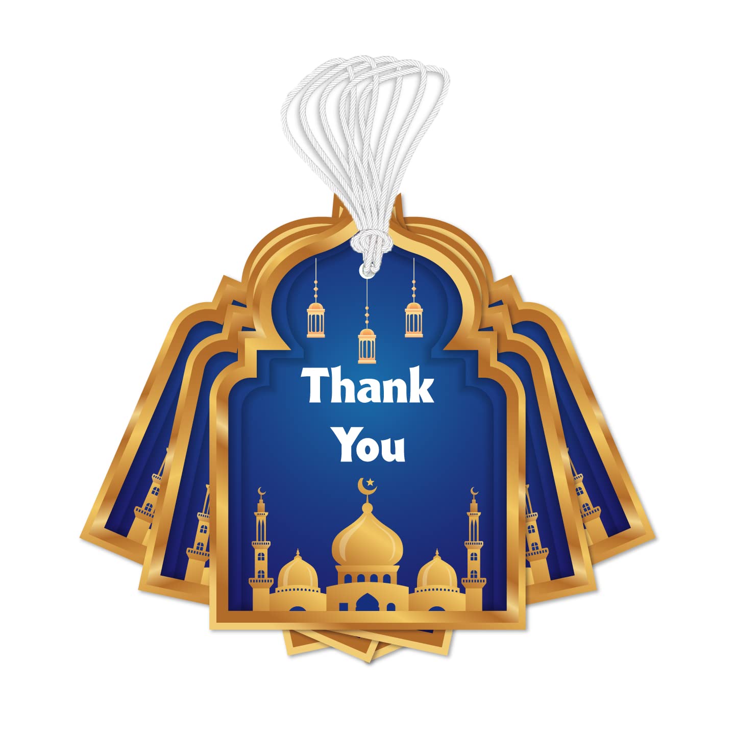 Thank You Tags for Ramadan/Eid (Blue)