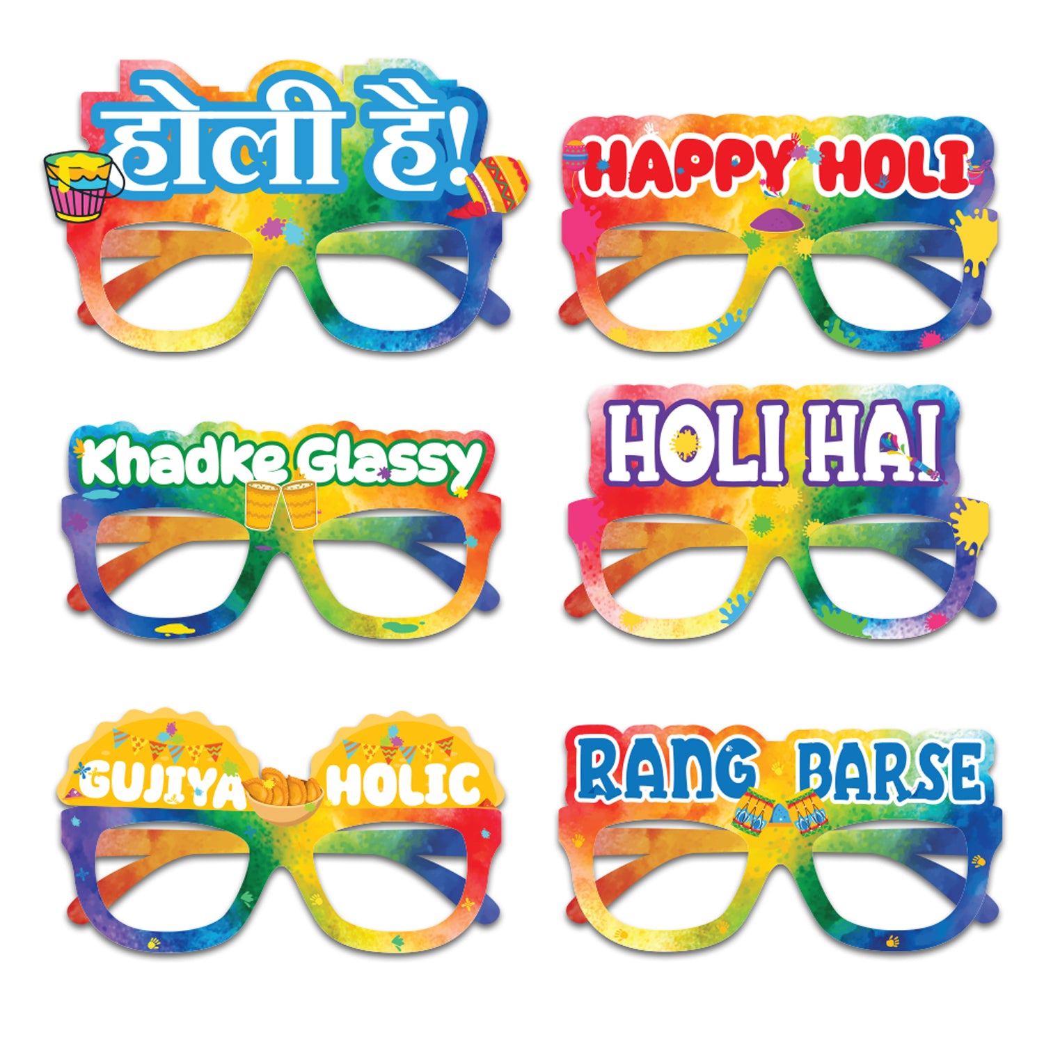 Paper Eye Glasses For Holi