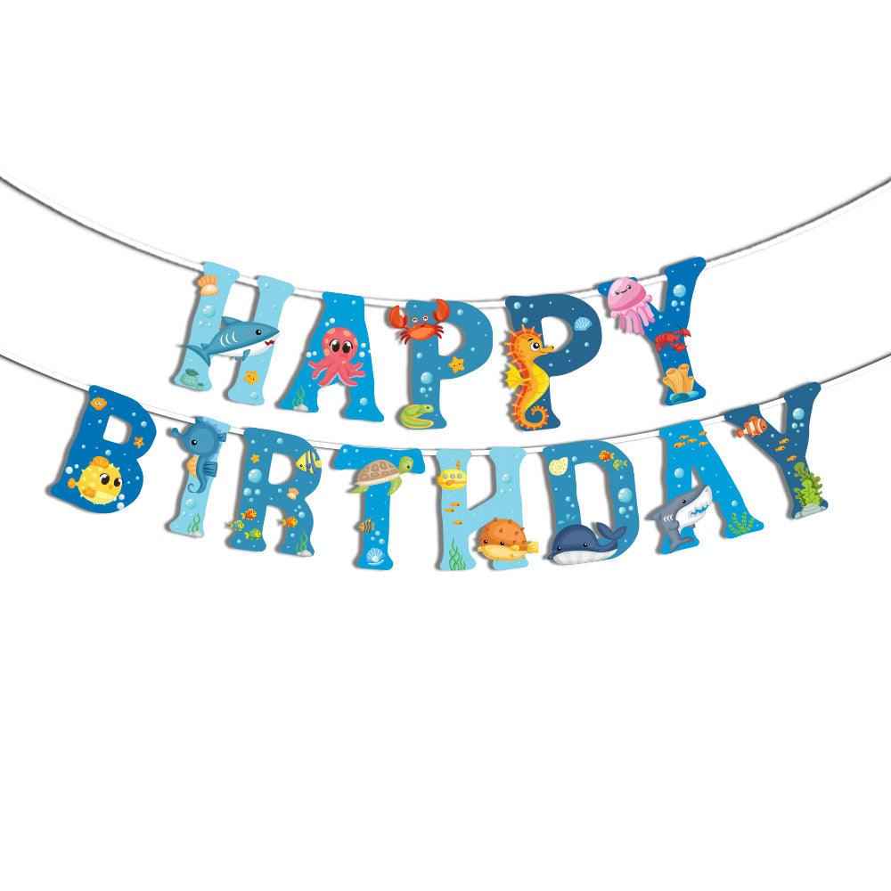 Splashy Ocean Fun Theme Birthday Banner