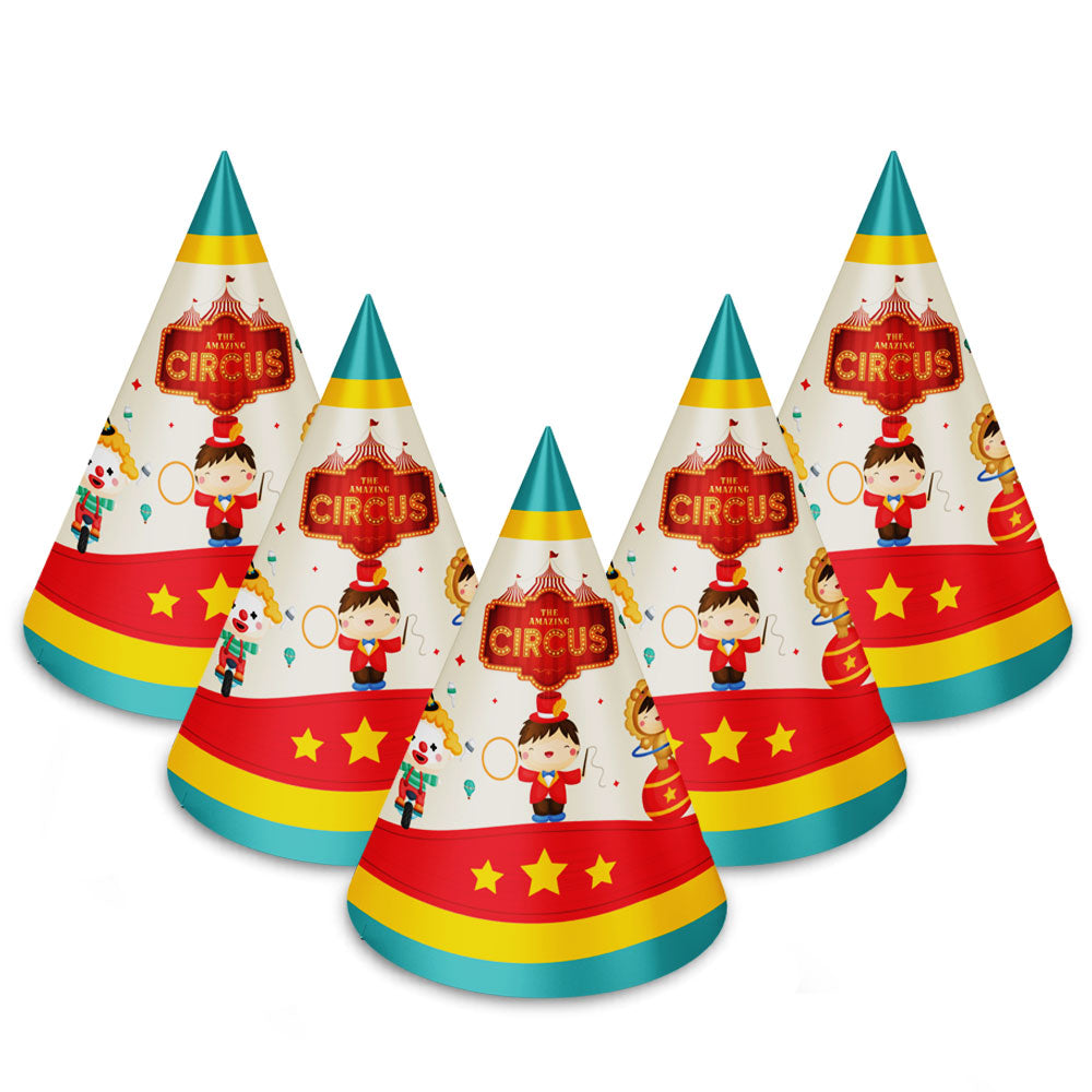 Circus Fun Fair Theme Cone Hats