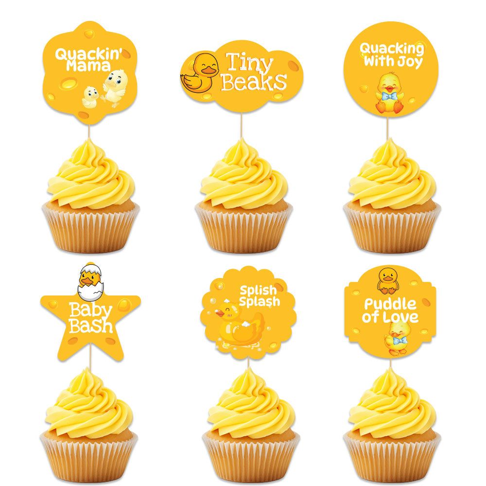 Quack Theme Cupcake Toppers