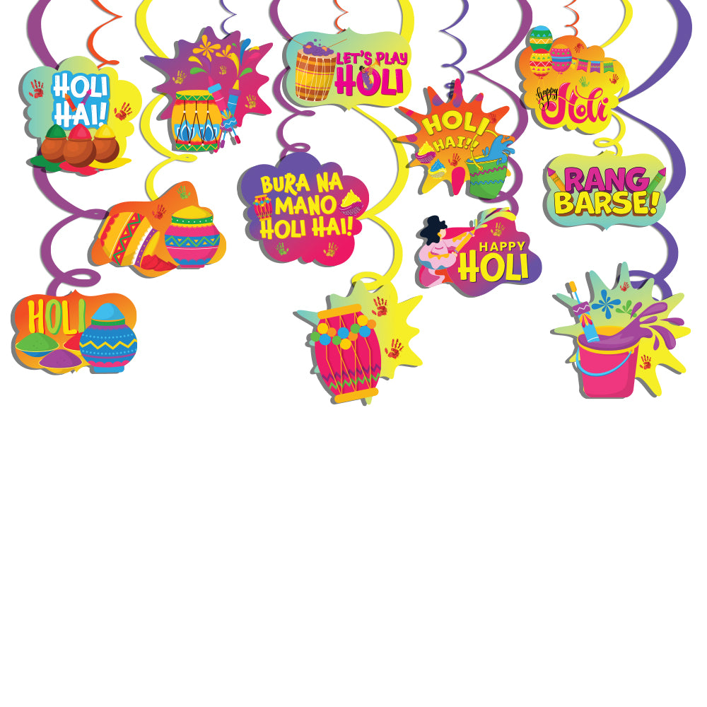 Hanging Swirls Decoration For Holi