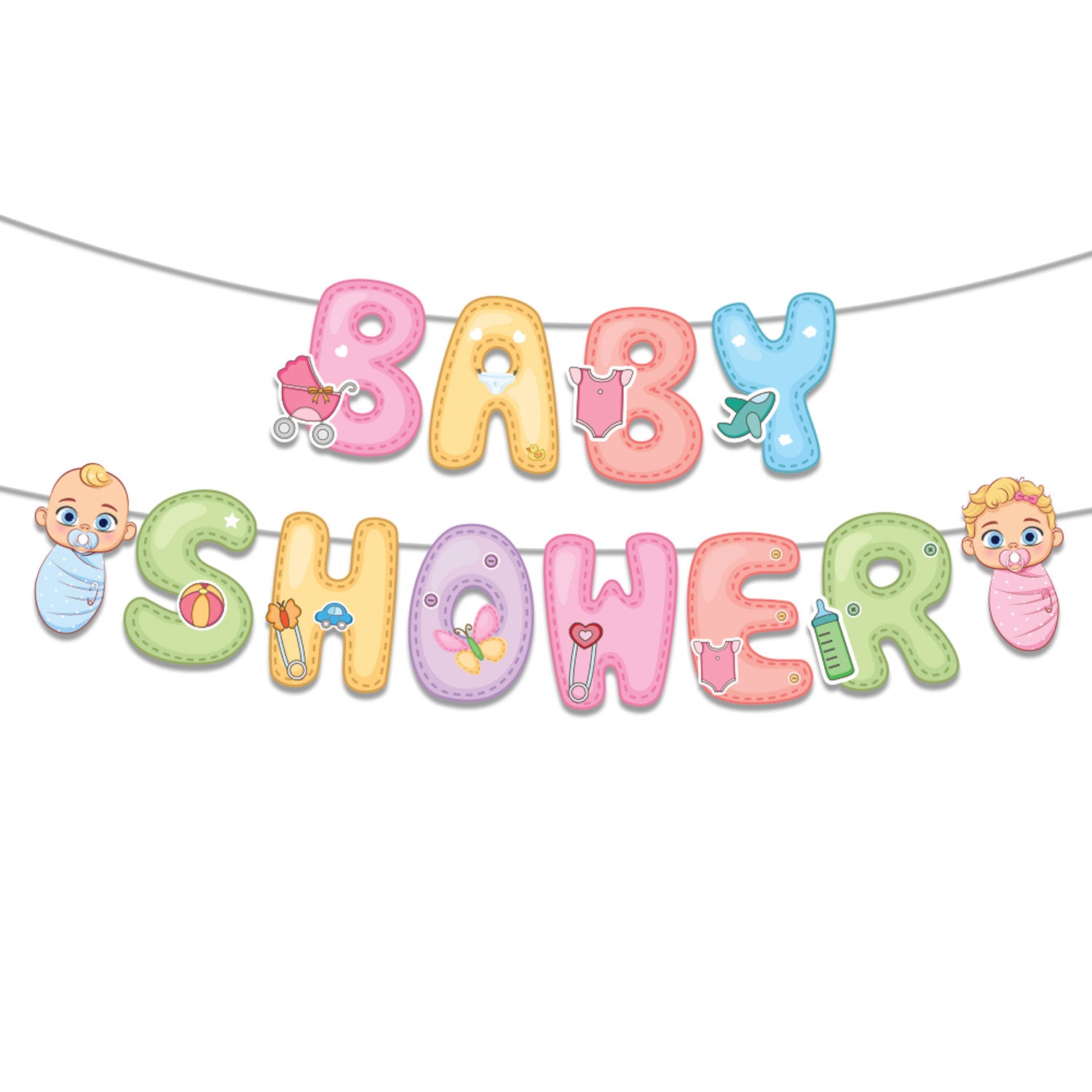 Diaper Party Theme Banner