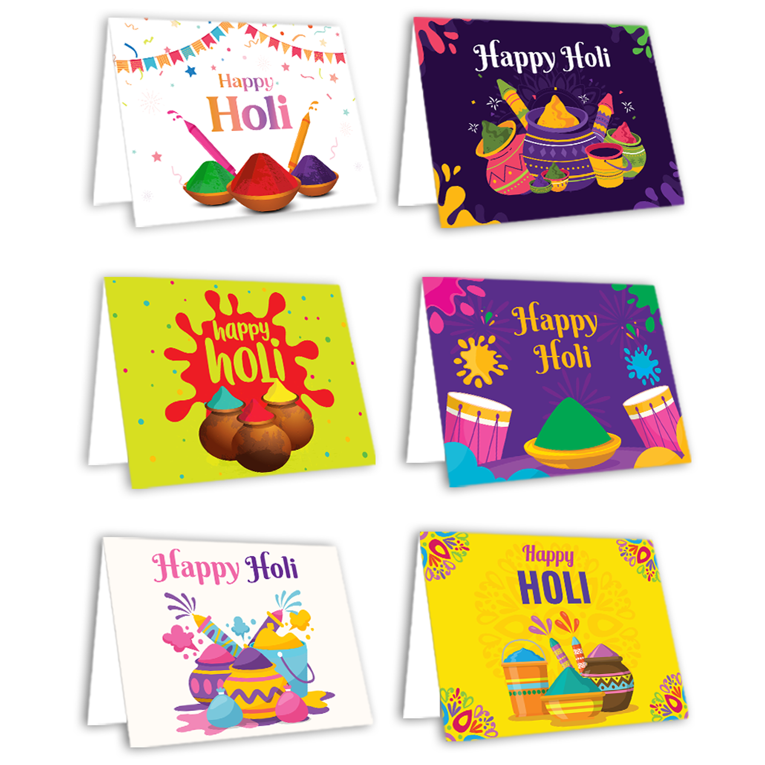 Tent cards for Holi