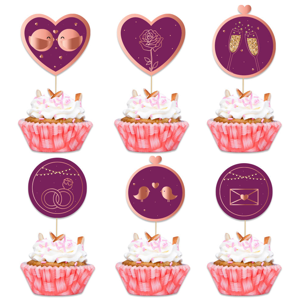 Happy Anniversary Cupcake Toppers
