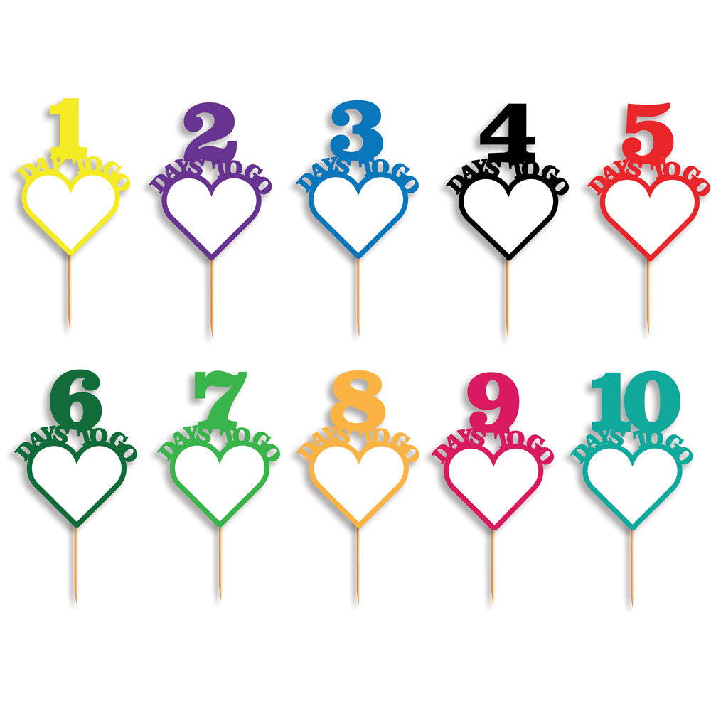 Heart Shaped Countdown Props