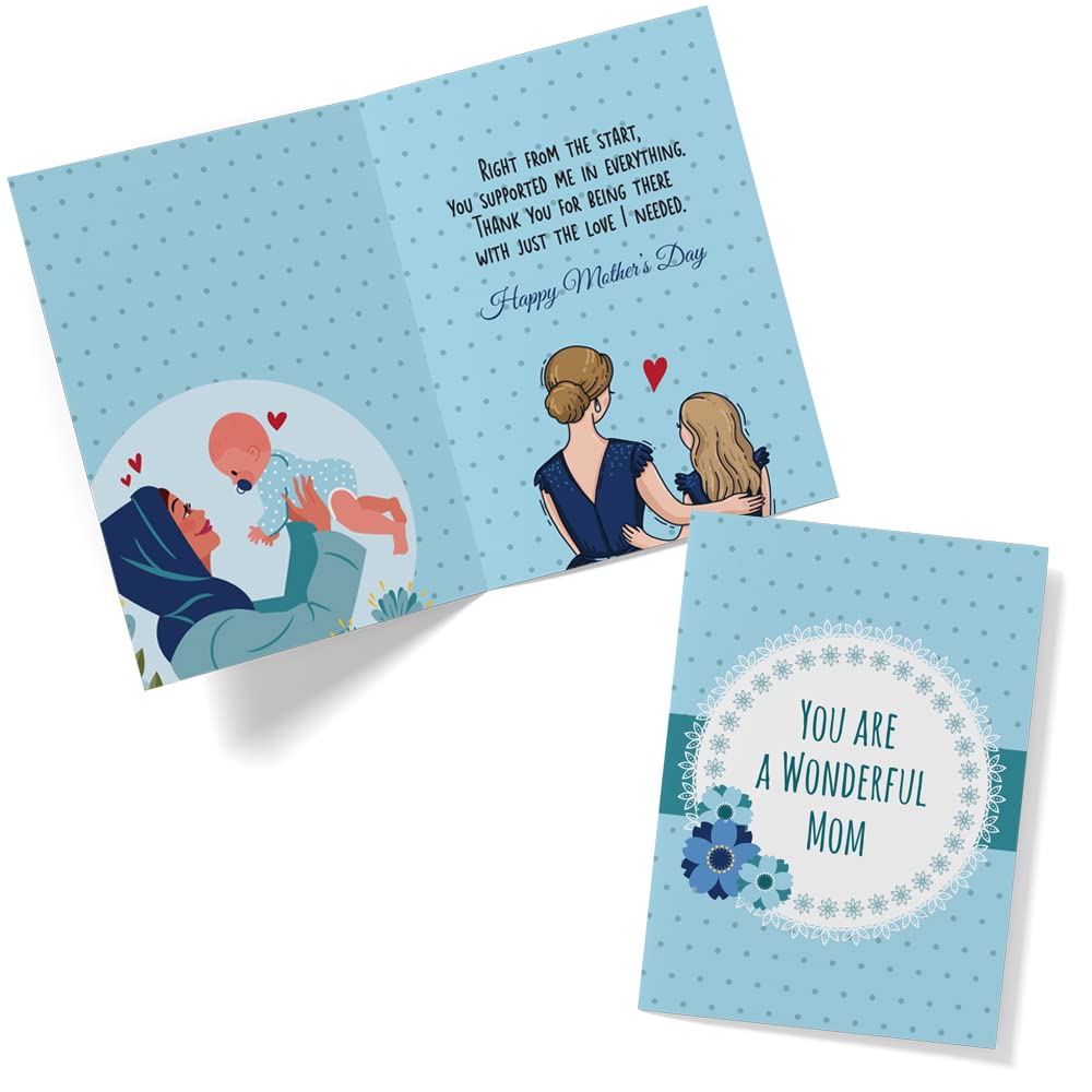 Mother's Day Blue Greeting Card