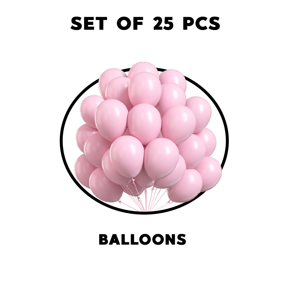 Pink Balloons For First Haircut