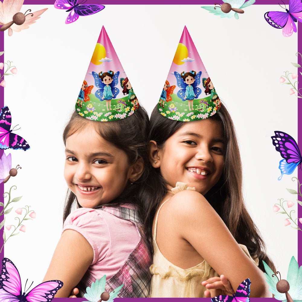 Butterfly Bliss Theme Cone Hats