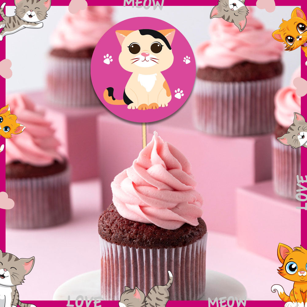 Kitty Party Theme Cupcake Toppers