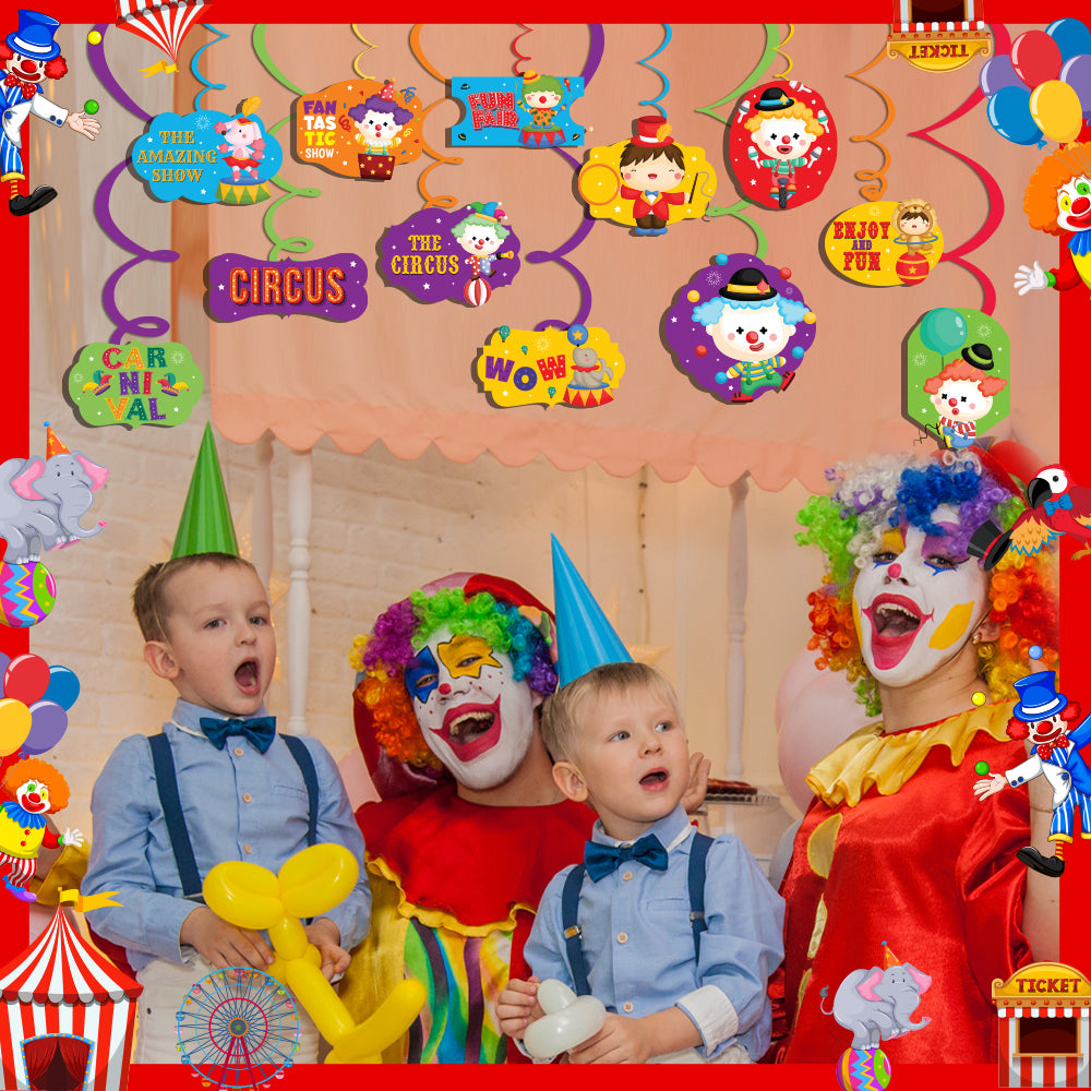 Circus Fun Fair Theme Hanging Swirls