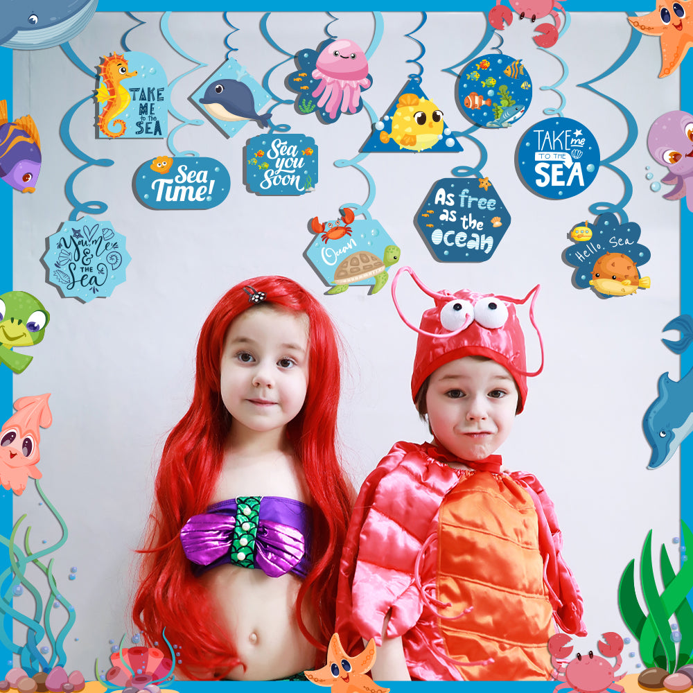 Splashy Ocean Fun Theme Swirls