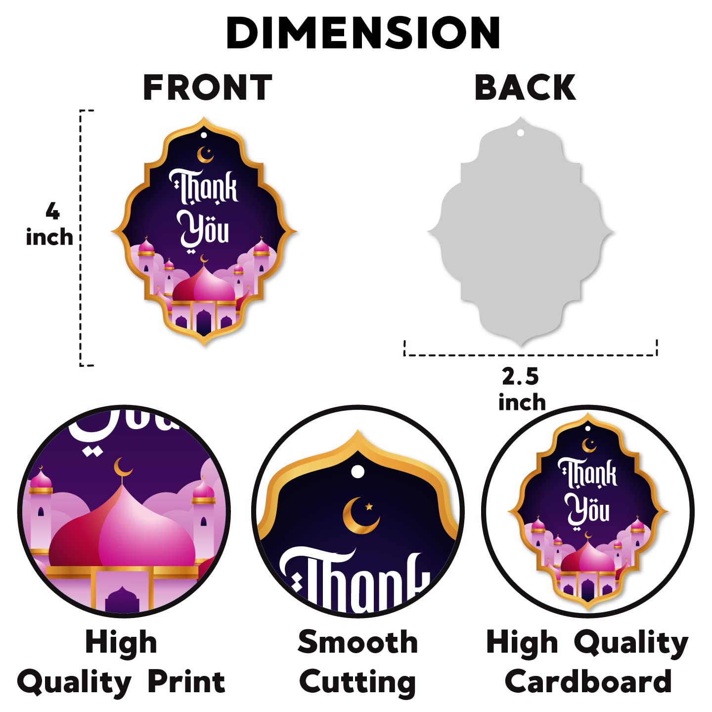 Thank You Tags for Ramadan/Eid (Purple)