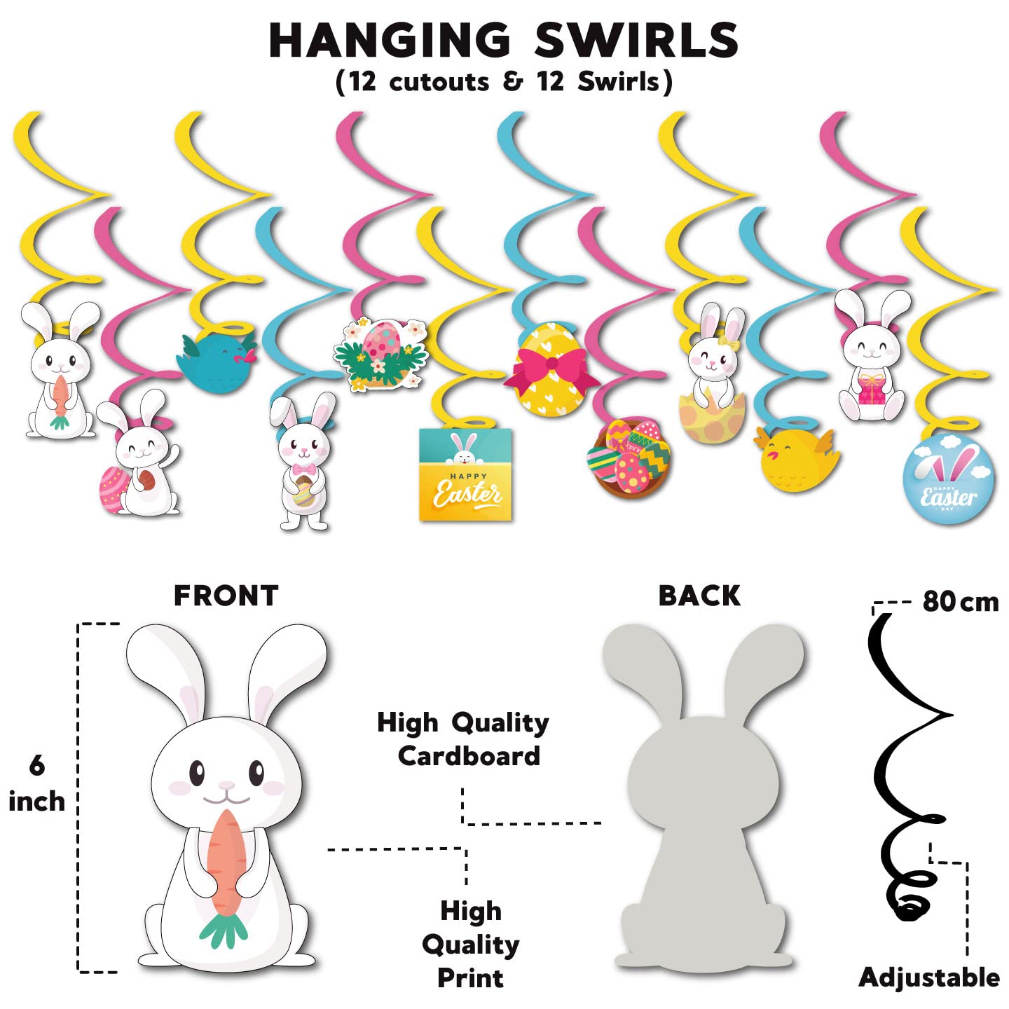Hanging Swirls For Easter Decorations