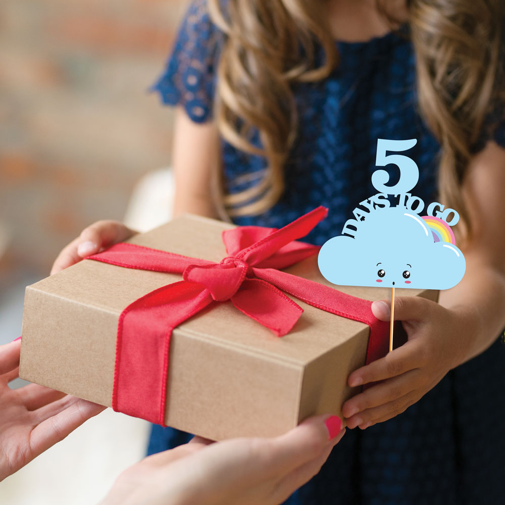 Cloud Theme Countdown Props of 1-10 Days To Go