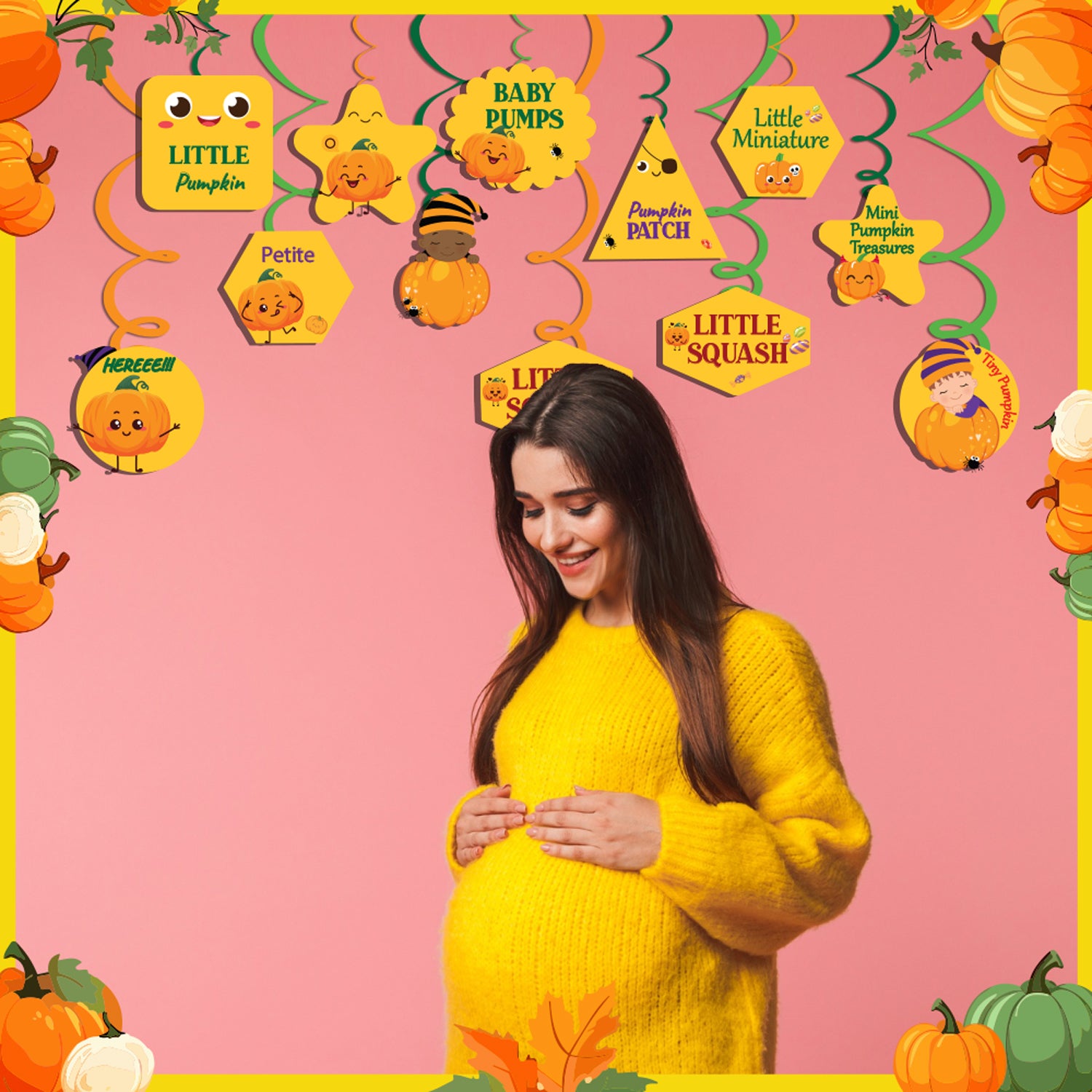 Pumpkin Theme Hanging Swirls