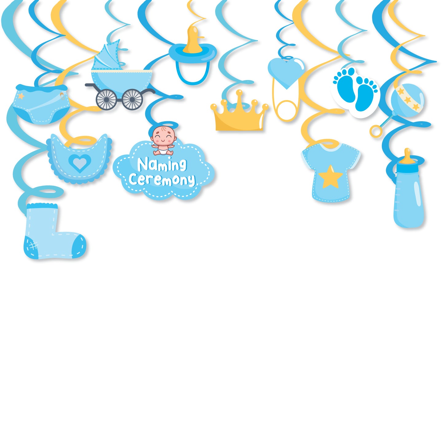 Naming Ceremony Swirls for boys