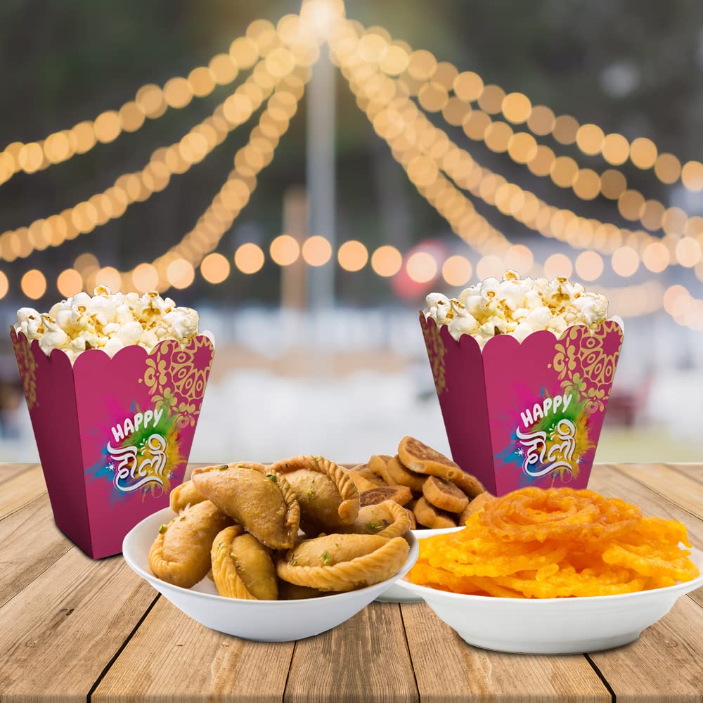 Snacks/Popcorn Box For Holi Party