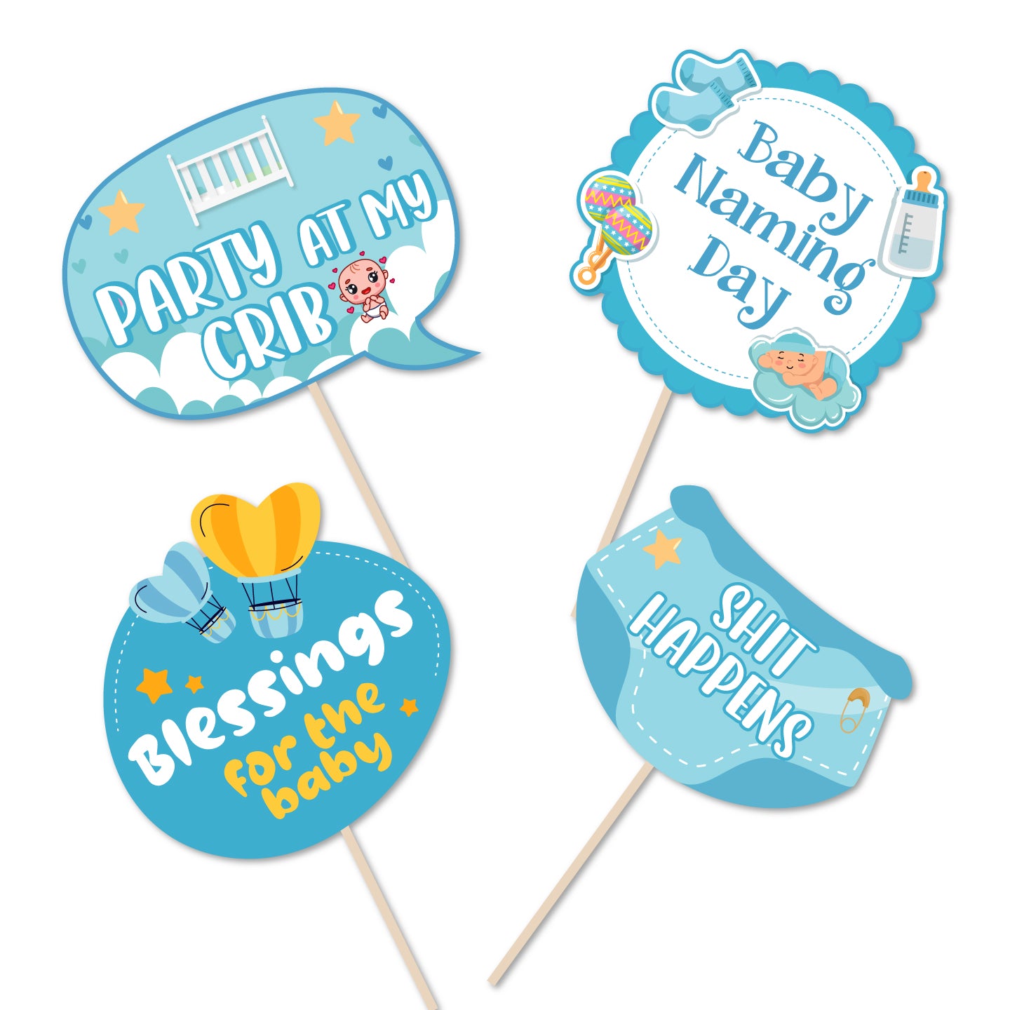 Photobooth Props For Boy's Naming Ceremony