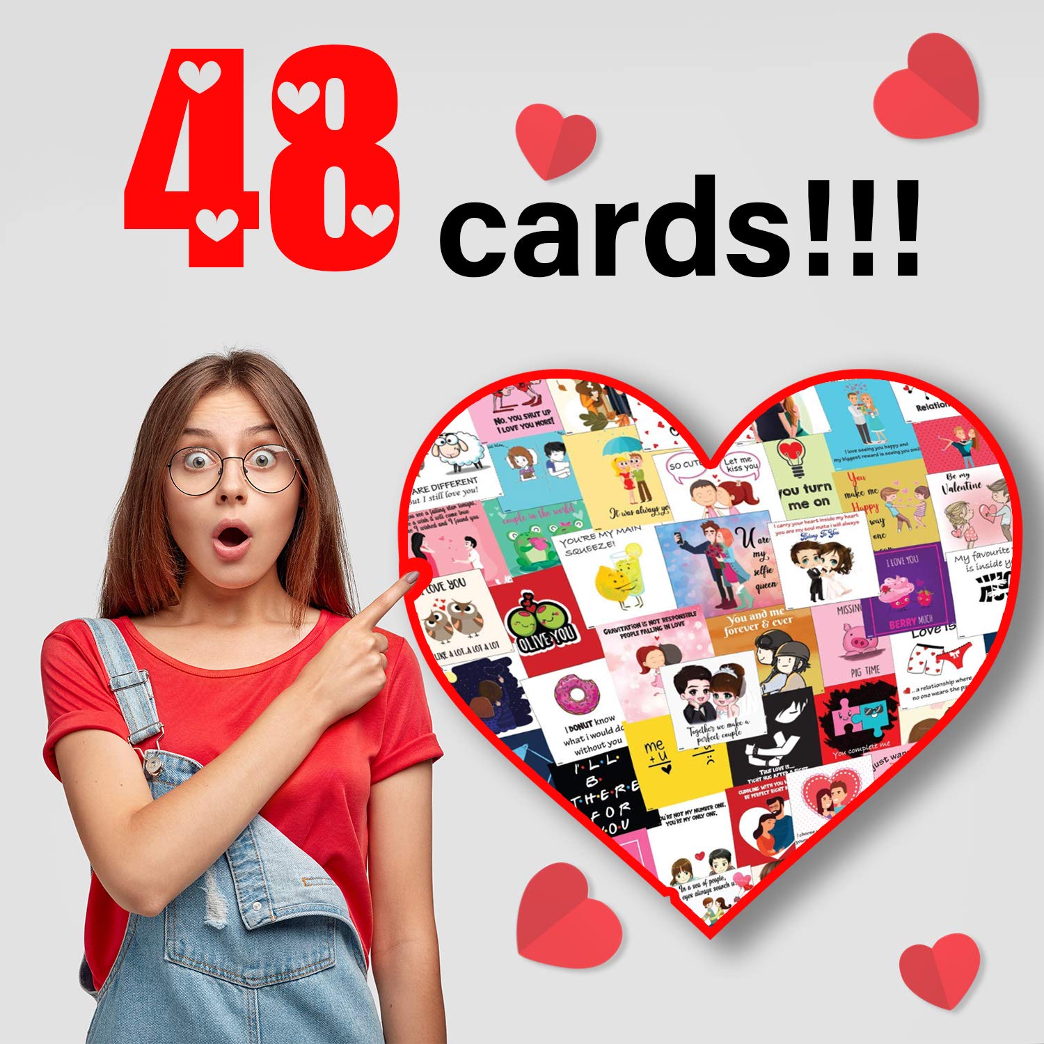 Romantic Love Notes Greeting Cards for Valentine's Day