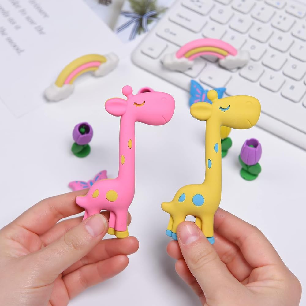 Giraffe Eraser Set