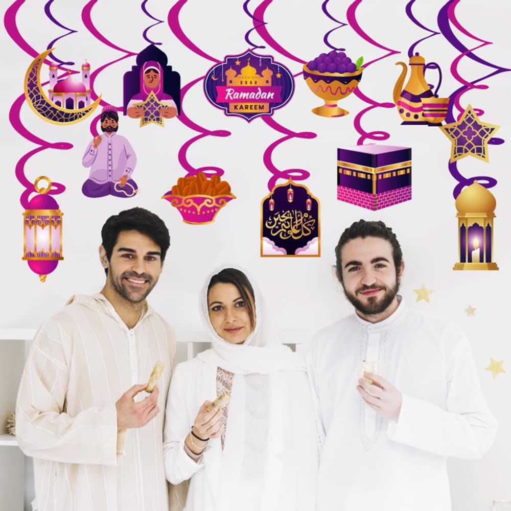 Purple Swirls For Eid Decoration