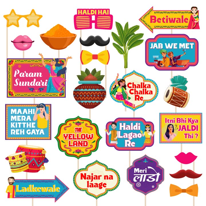Haldi Photobooth Props 2