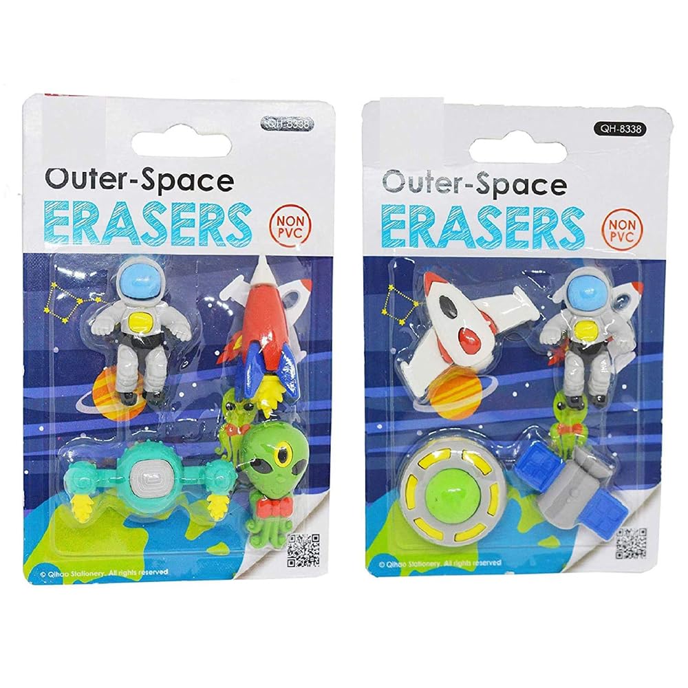 Alien Space Theme Eraser Set