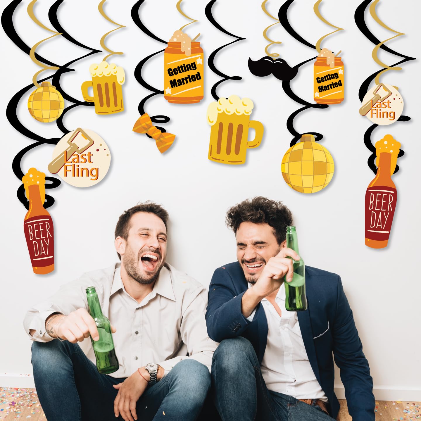 Beer Theme Groom To Be Hanging Swirls