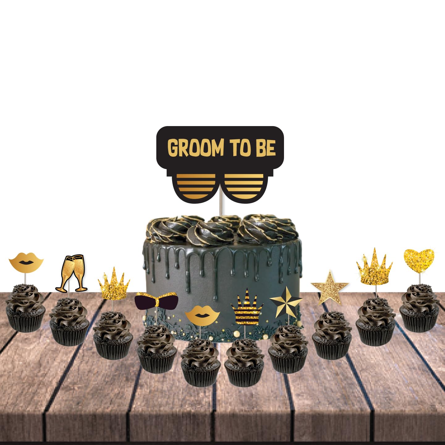 Groom To Be Cake & Cupcake Toppers