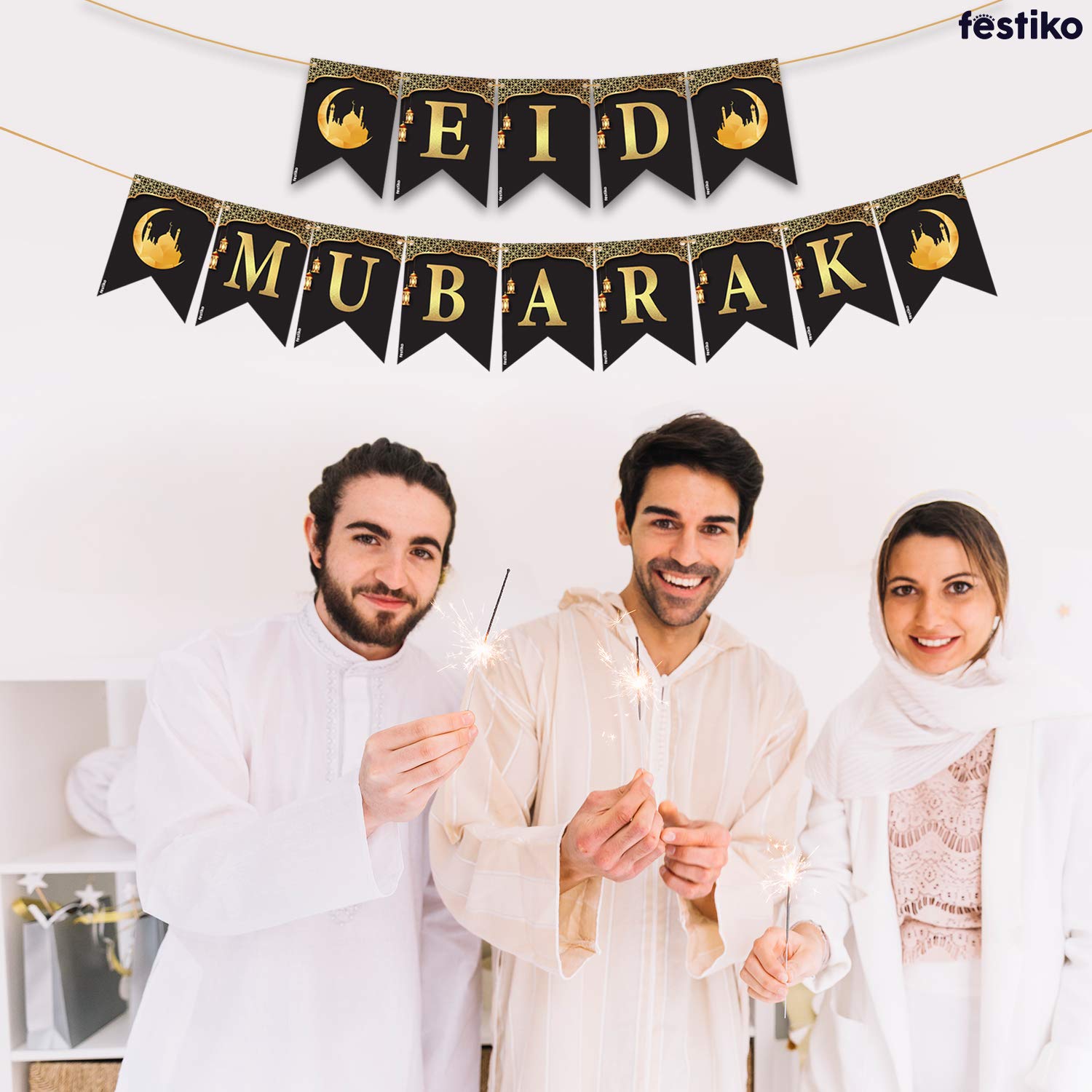 Eid Mubarak Banner (Black)