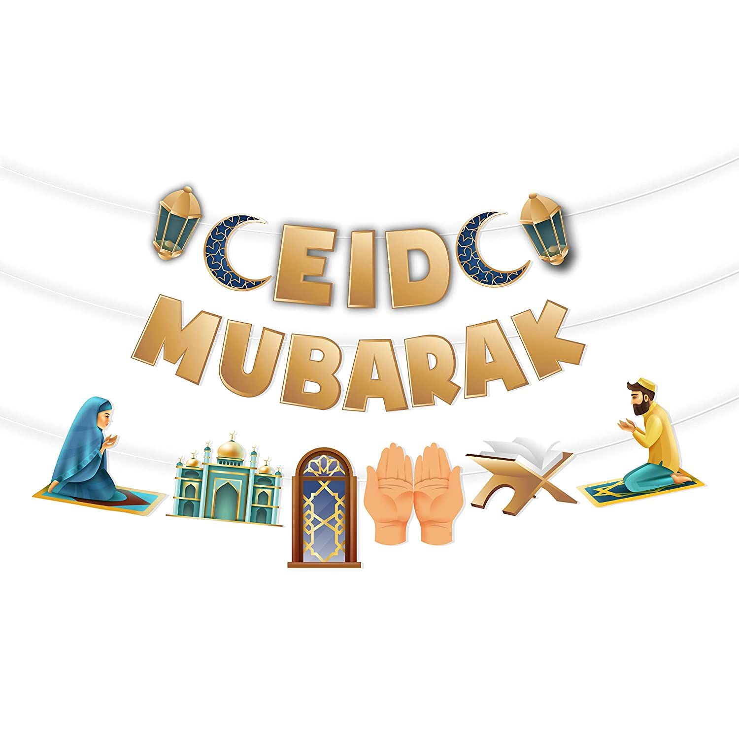 Eid Mubarak Banner (Gold)