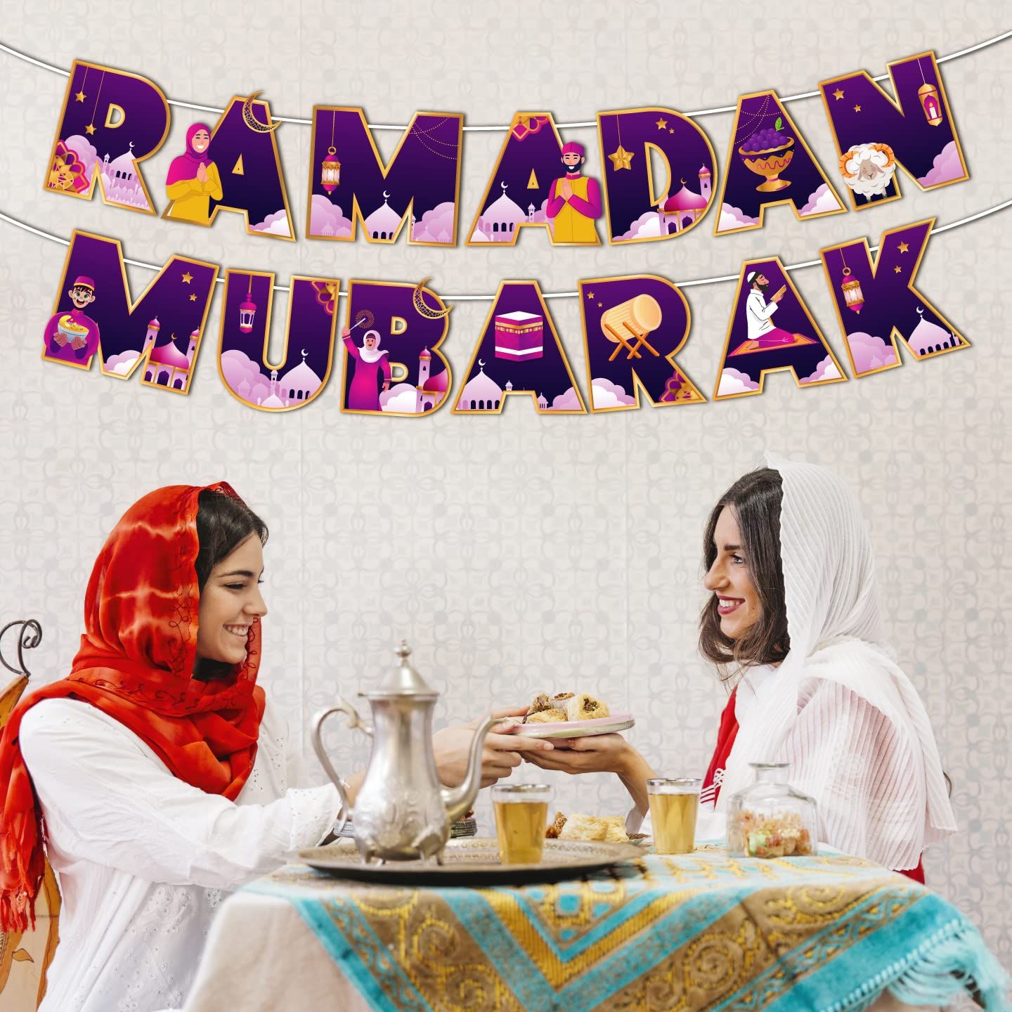 Ramadan Mubarak Banner (Purple)