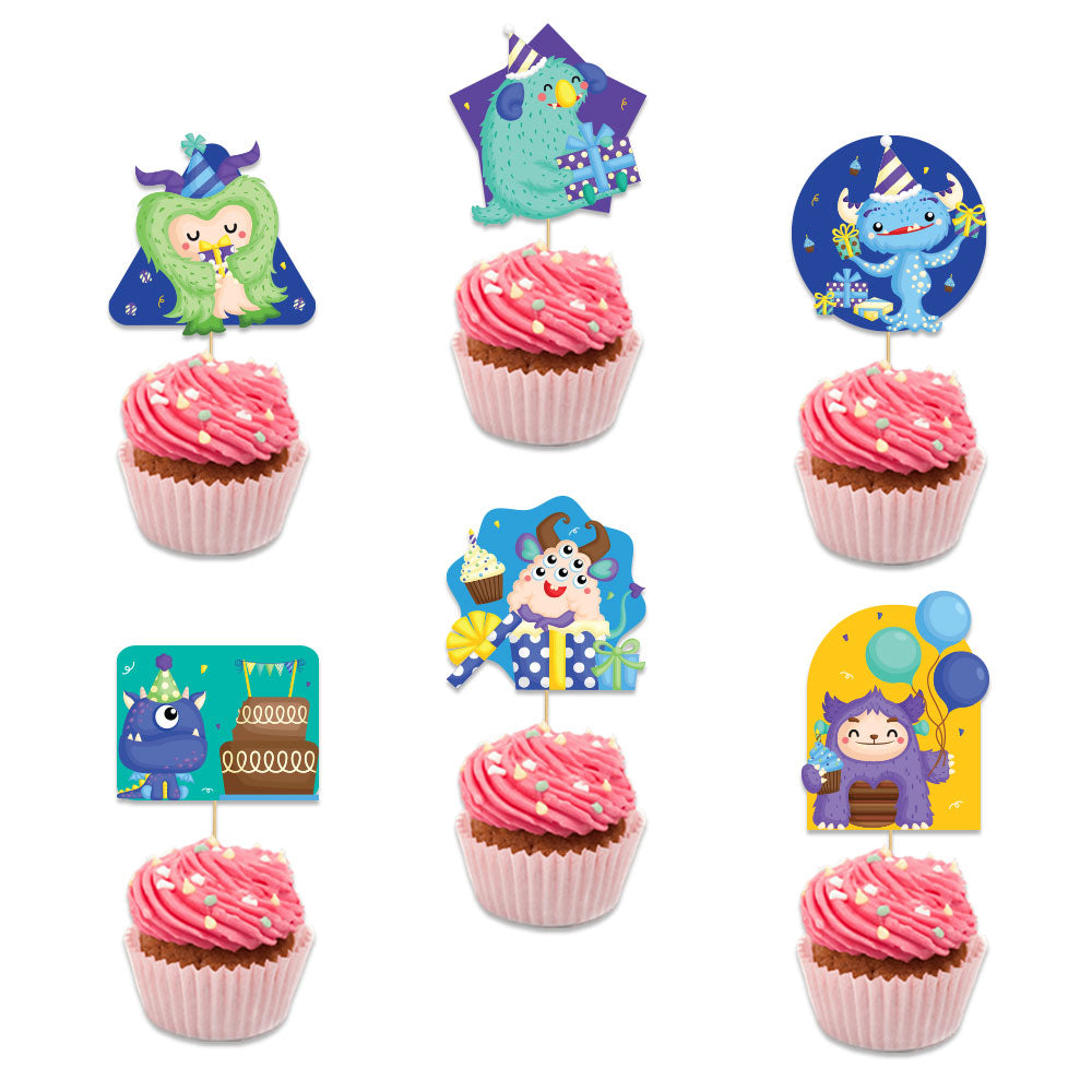 Monster Boy Theme Cupcake Toppers