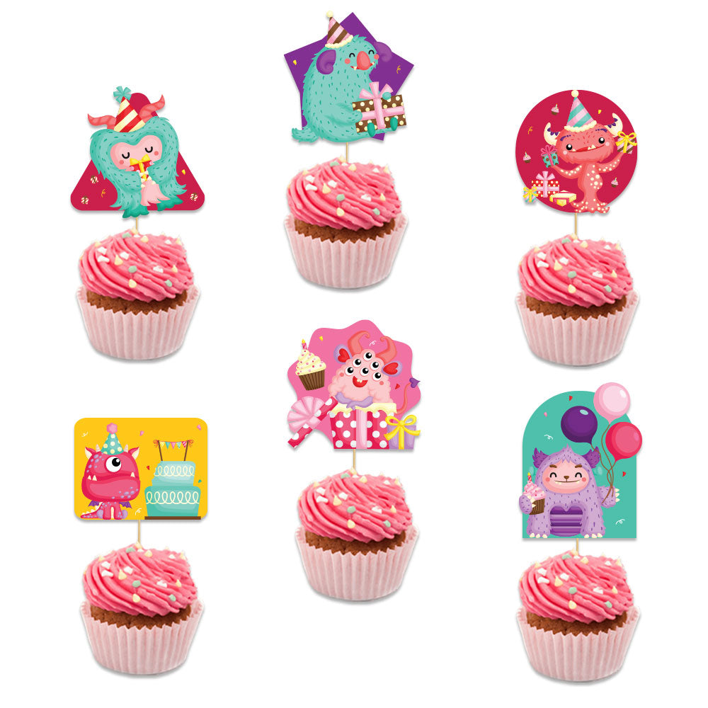 Monster Girl Theme Cupcake Toppers