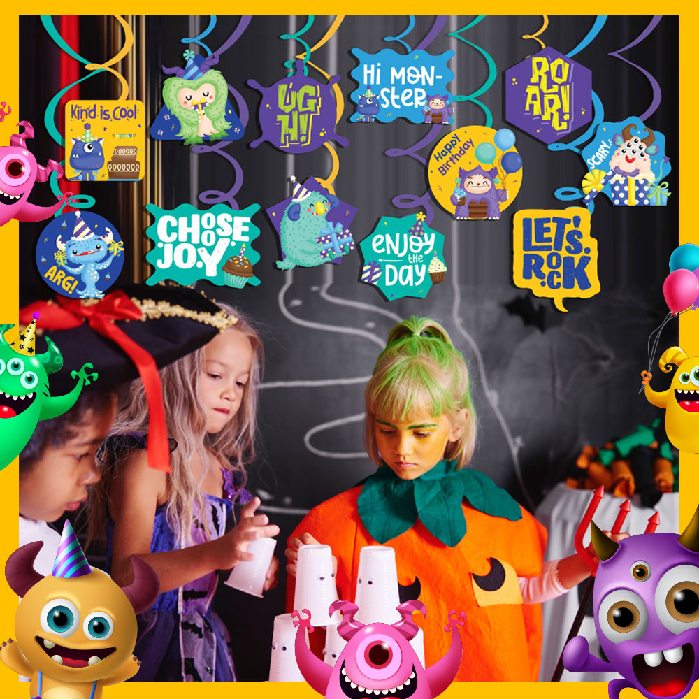 Monster Boy Theme Hanging Swirls