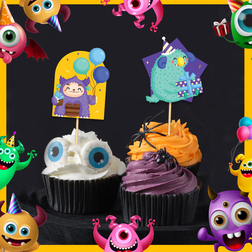 Monster Boy Theme Cupcake Toppers