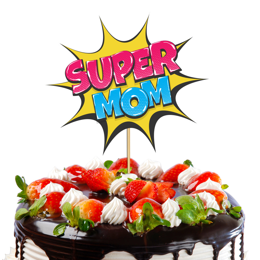 Super Mom Cake Topper