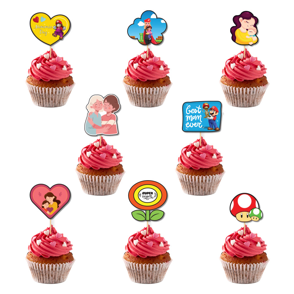 Super Mommio Theme Cupcake topper