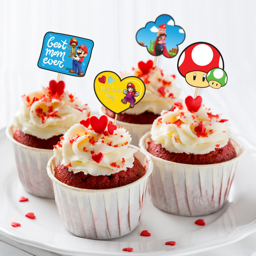 Super Mommio Theme Cupcake topper