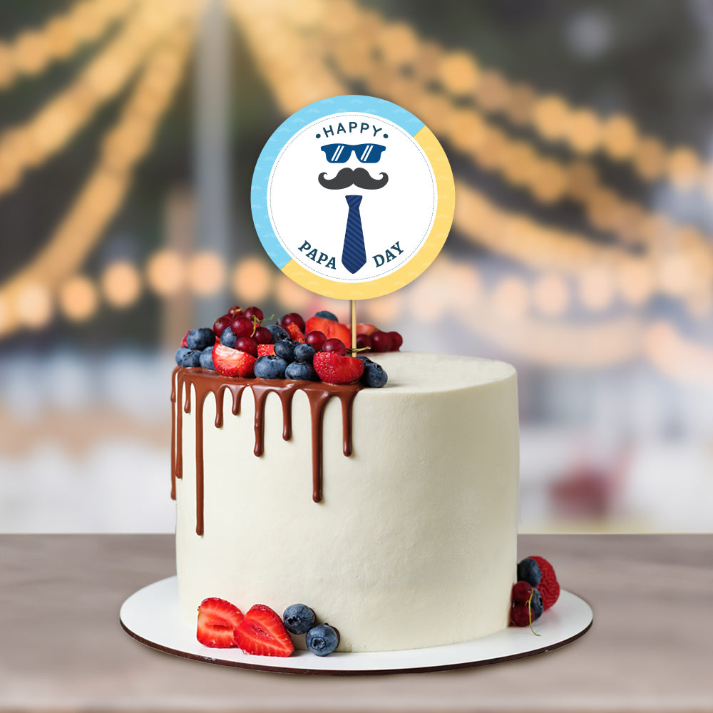 Happy Papa Day Cake Topper
