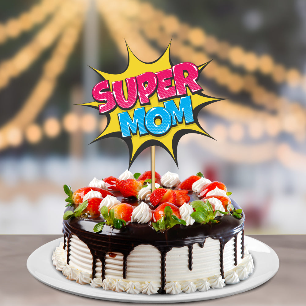 Super Mom Cake Topper